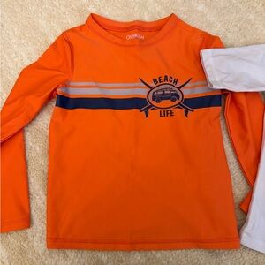 OshKosh B'gosh Orange and Blue Rashguard Swim Top